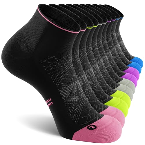 Ankle Compression Running Athletic Socks for Men Women (10 Count)