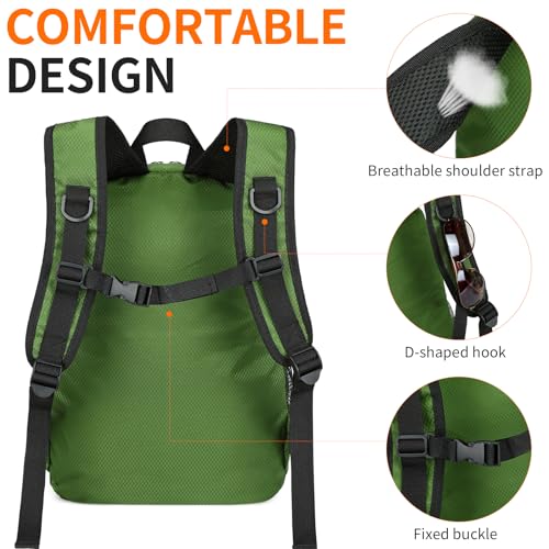 Small Hiking Backpack Travel Lightweight Hiking Packable Daypack Water