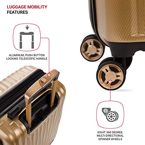 7272 Energie Expandable Hardside Luggage with Spinner Wheels and TSA Lock