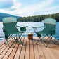2 Pack Folding Camping Chair with Cooler Bag & Lumbar Support (2 Count)