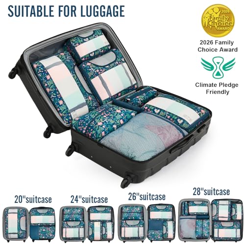 8 Set Packing Cubes for Travel Essentials (99 Count)