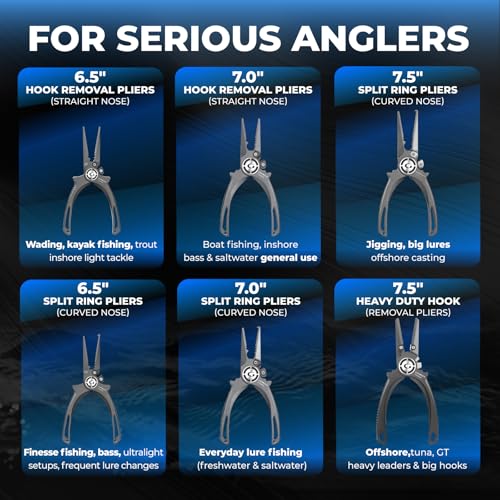 Fishing Pliers Saltwater with Side Cutters