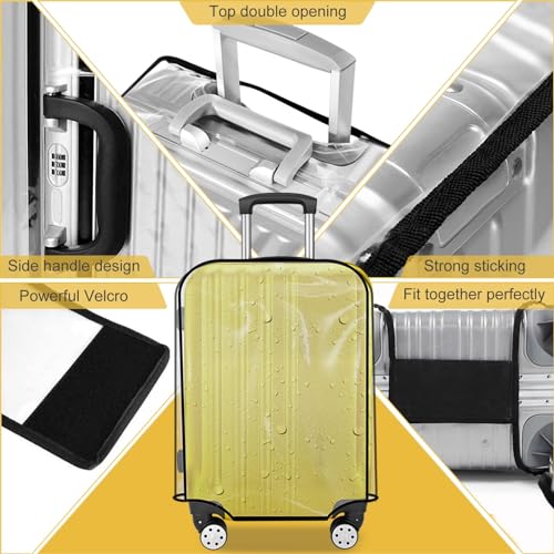 Luggage Cover 24 Inch Clear Suitcase Cover 0.4mm Thick PVC Transparent