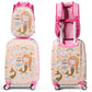 Kids Luggage 12" Toddler Backpack & 18" Travel Suitcase with Wheels (2 Count)