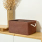 Decorative Basket Rectangular Fabric Storage Bin Organizer Basket with Handles for Clothes Storage