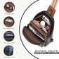 Sling Bag for Women Crossbody Fanny Cross Body Handbag Sling Purse Vegan Leather Trendy Gifts Travel Shoulder Bag Anti Theft Brown