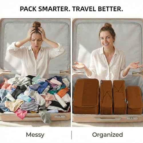 4 Piece Compression Packing Cubes for 3 (4 Count)