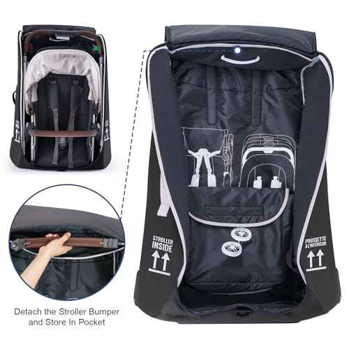 Stroller Bag Stroller Travel Bag for Airplane Compatible with UPPAbaby Vista V1 V2 V3