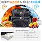 Double Layer Cooler Insulated Lunch Bag Adult Lunch Box Large Tote Bag for Men (Black#Camo)