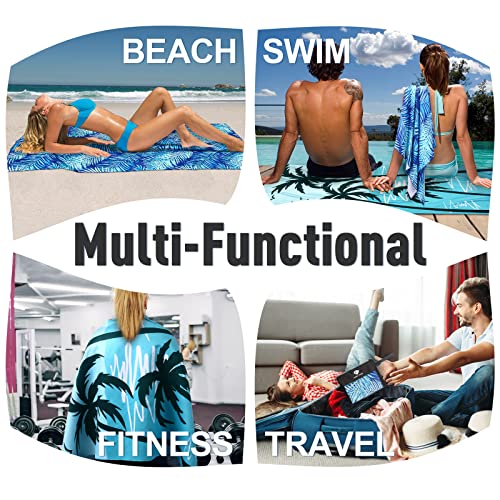2 Pack Microfiber Beach Towel