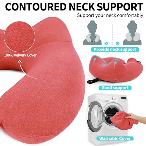 2 Pack Inflatable Travel Neck Pillows for Airplanes