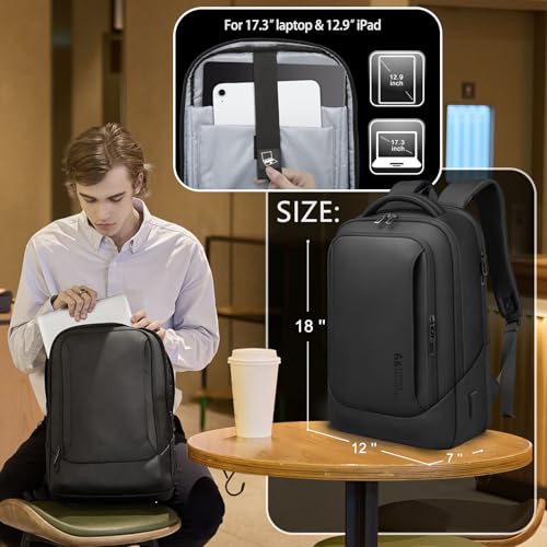 Laptop Backpack for Men for 17.3 Inch Computer Bag with USB A&C Charger