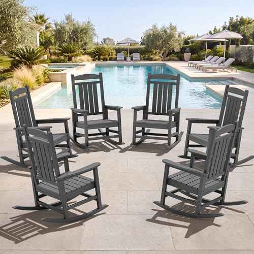 Outdoor Rocking Chair Set of 6 (6 Count)