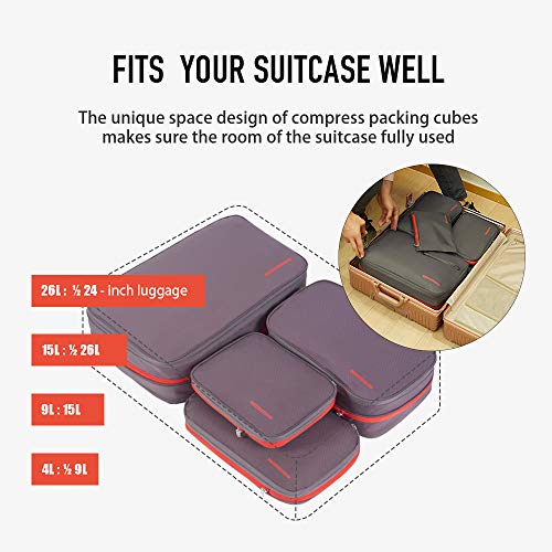 Compression Packing Cube 4L Waterproof Travel Organizer