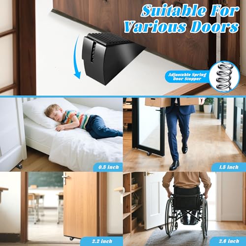 Large Door Stopper Premium Spring Adjustable Rubber Wedge