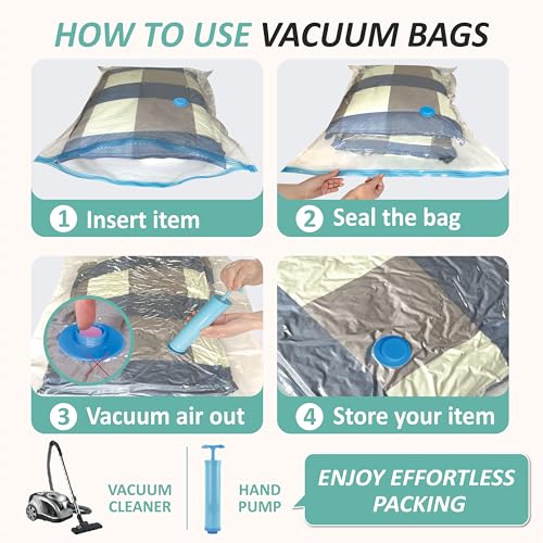 Vacuum Storage Bags with Hand Pump