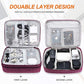 Electronic Bag Travel Cable Accessories Bag Waterproof Double Layer Electronics Organizer Portable Storage Case for Cable