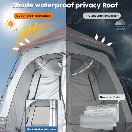 Portable Camping Shower Tent Deluxe Changing Room Easy Set Up Privacy Shelter