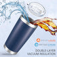 20 oz Tumblers Bulk Stainless Steel Tumbler with Lid Double Wall Vacuum Insulated Coffee Mug 20oz Powder Coated Cup for Hot and Cold Drinks (6 Count)