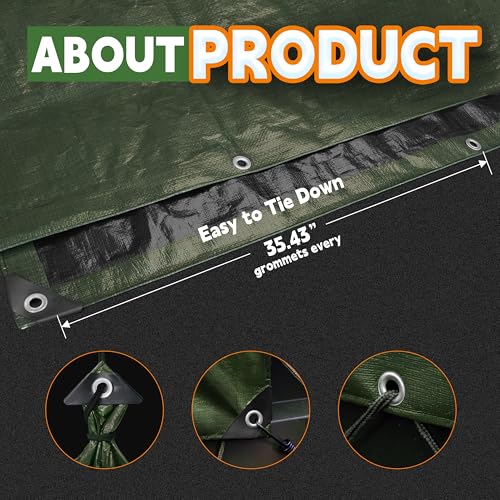 5x7 Feet Tarp Waterproof