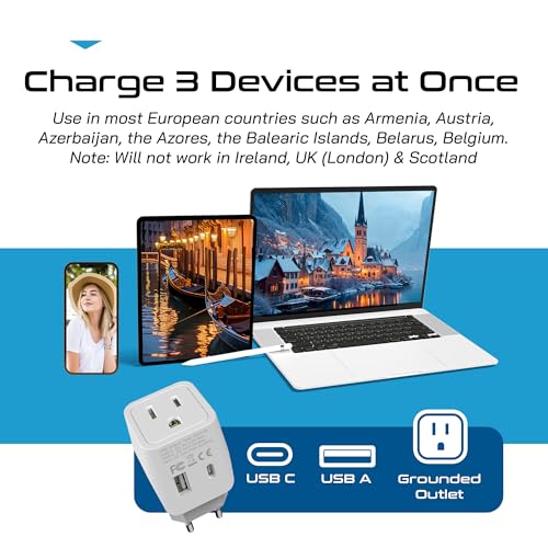 European Plug Adapters Combo (2 Count)
