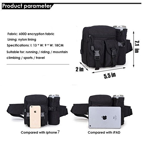 Tactical Waist Pack with Water Bottle Holder Fanny Pack for Men
