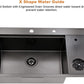 33 Inch Black Drop In Kitchen Sink with Glass Rinser-Bokaiya 33x19 Drop In Sink Stainless Steel Ledge Workstation 16 Gauge Single Bowl Deep Kitchen Sinks with Cup Washer