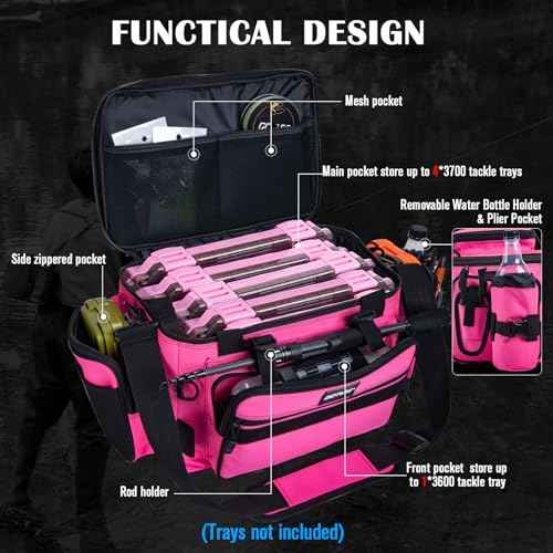 Fishing Tackle Bag with 2PCS 3600 Tackle Boxes