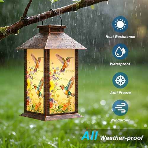 Hummingbird Solar Lanterns Outdoor Waterproof