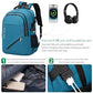 17.3 inch Large Laptop Backpack Durable Waterproof Travel College Backpack Bookbag for Men & Women Business Backpack with USB Charging Port and Headset Port Light Teal