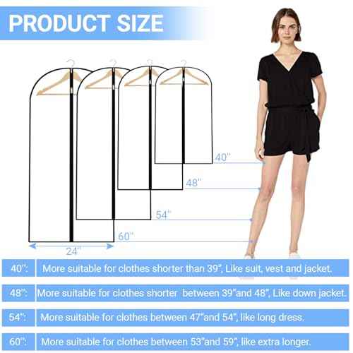 Garment Bags for Hanging Clothes (6 Count)