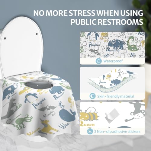 30 Pcs Toilet Seat Covers Disposable for Toddlers & Adults (30 Count)