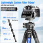 71" Carbon Fiber Travel Tripod with 360° Ball Head Set