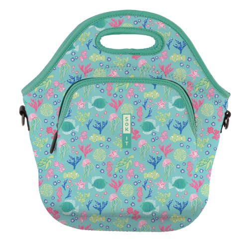 LunchTote Zippered Bag Insulated Neoprene Caddy (Under the Sea / X-Large 6.5 Quart Lunch Tote)