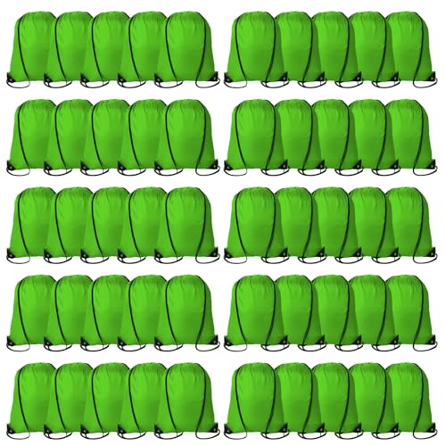 60 Pieces Drawstring Backpack Bags Sports Sackpack Bulk Cinch Gym Bag for Women Men Outdoor Sports Backpack for St. Patrick's Day Gift (60 count)