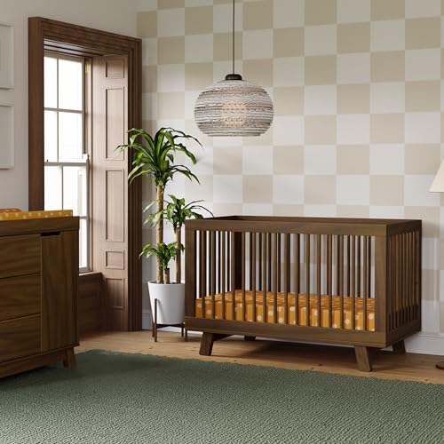 Hudson 3-in-1 Convertible Baby Crib, Natural Walnut