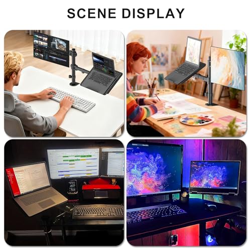 Laptop and Monitor Stand for 17" Notebook and 27" Screen