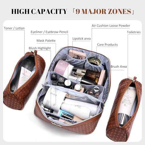 Travel Makeup Bag for Women (3 Count)