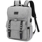 Vintage Backpack Travel Laptop Backpack with usb Charging Port for Women & Men College Backpack Fits 15.6 Inch Laptop Grey Brown