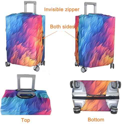 Thicker Travel Luggage Covers with Luggage Tag For Suitcase Tsa Approved