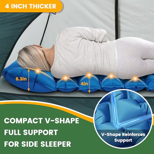 Sleeping Pad Compact Sleeping Pad for Camping with Pillow Built