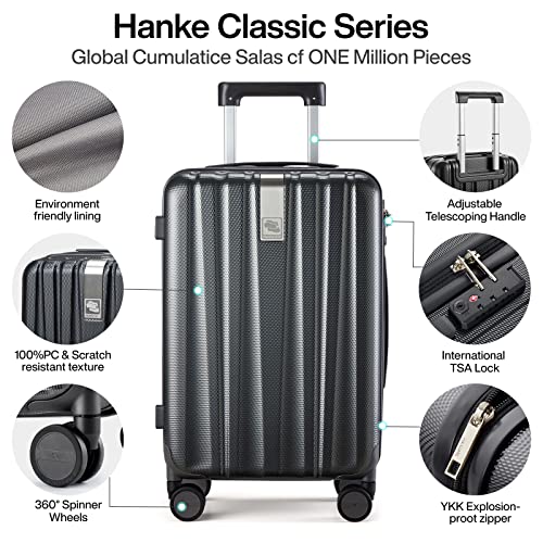 Luggage Sets 3 piece Carry On Luggage with Wheels PC Hard Shell Suitcases Lightweight Checked Travel Luggage Large Travel Suitcase Woman Men 20 (3 Count)