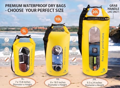 Waterproof Dry Bag with Double Zip (3 Count)