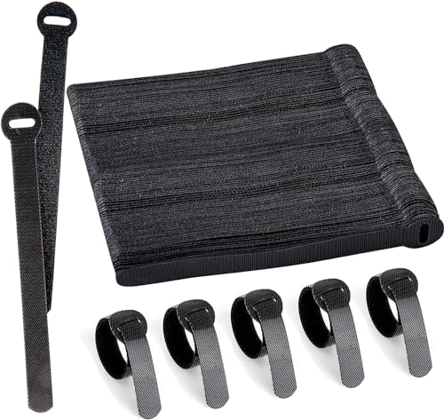 120 x Reusable Cable Ties Black (120 Count)
