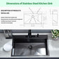 Kitchen Sink 33 x 22 Drop in Kitchen Sink Gunmetal Black 16 Gauge Stainless Steel Kitchen Sinks Single Bowl Workstation Sink with Cutting Board