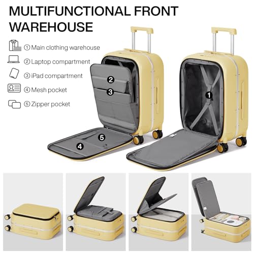 Luggage Suitcase with Spinner Wheels