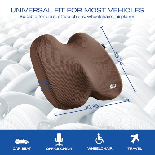 Seat Cushion Ergonomic Memory Foam Cushion for Long Sitting Hours on Office & Home Chair