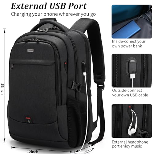 17 Inch Laptop Backpack for Travel Water Resistant College Backpack for Women Laptop Bag with USB Charging Port