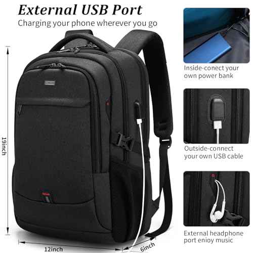 17 Inch Laptop Backpack for Travel Water Resistant College Backpack for Men