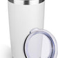 StarSpeed 20oz Tumbler Bulk with Lid, Stainless Steel Insulated Tumblers Double Wall Vacuum Insulated Travel Mug, Powder Coated Coffee Cups for Hot and Cold Drinks(White,1)